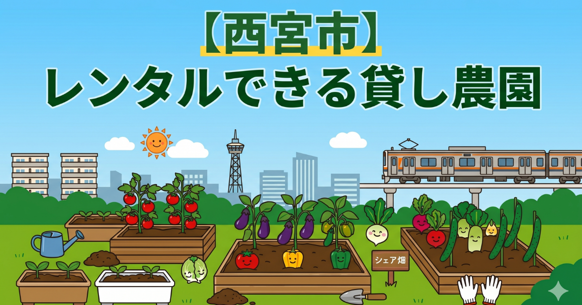 【西宮市】手ぶらでレンタル利用できる貸し畑・農園まとめ