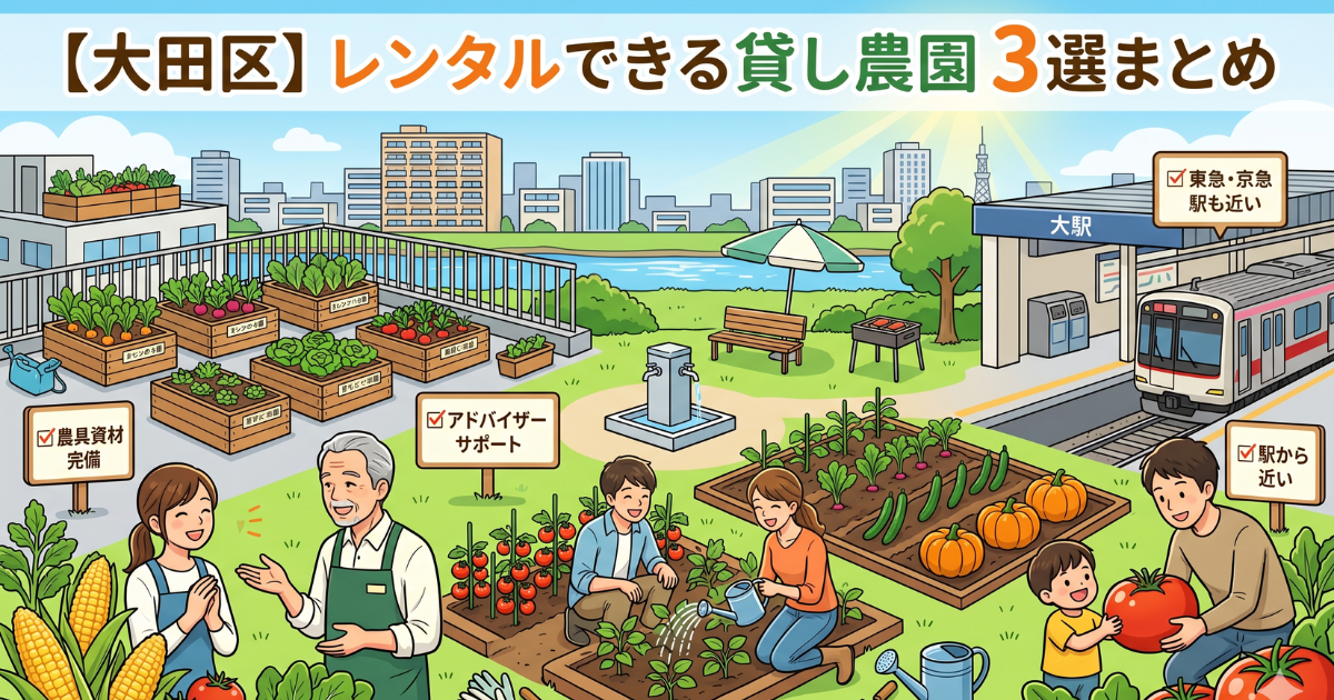 【大田区】レンタルできる貸し農園3選まとめ